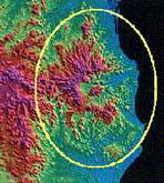 Satellite map of the Big Volcano