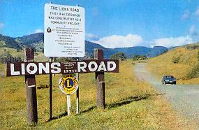 Lions Road sign